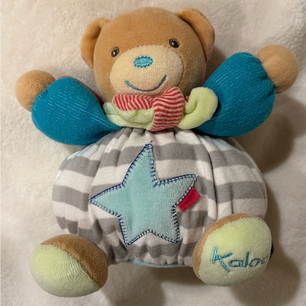 Kaloo Striped Plush Bear (Like New)